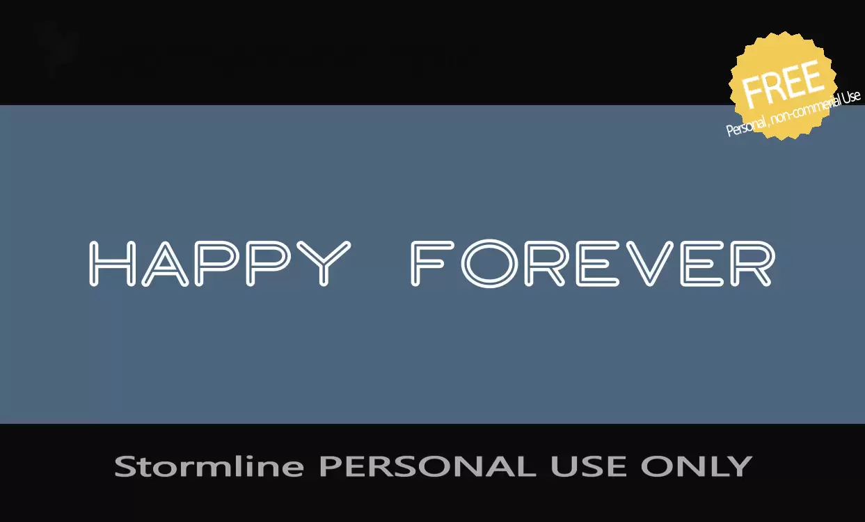 「Stormline-PERSONAL-USE-ONLY」字体效果图