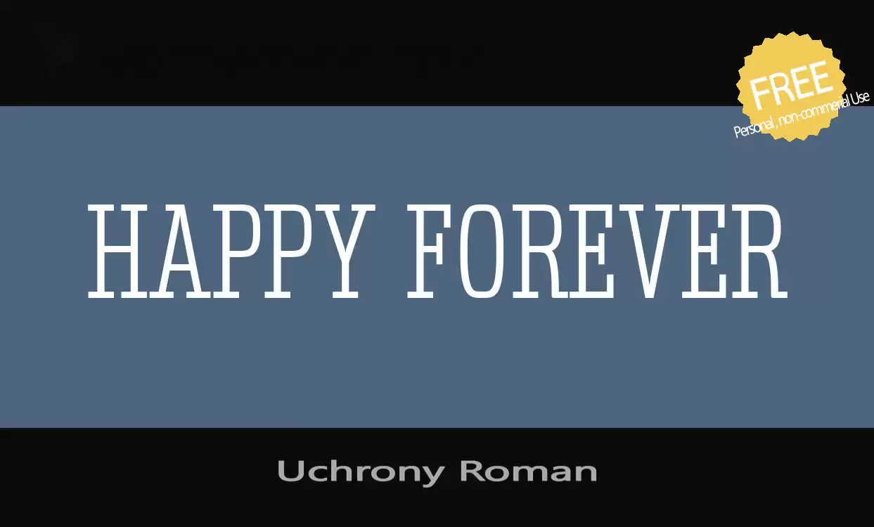 「Uchrony-Roman」字体效果图