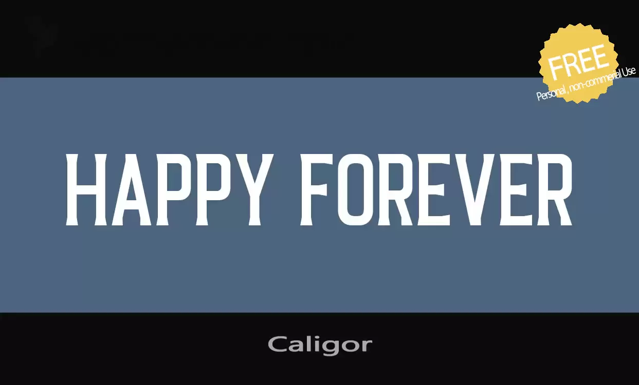 「Caligor」字体效果图