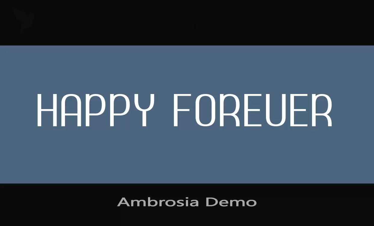 「Ambrosia-Demo」字体效果图