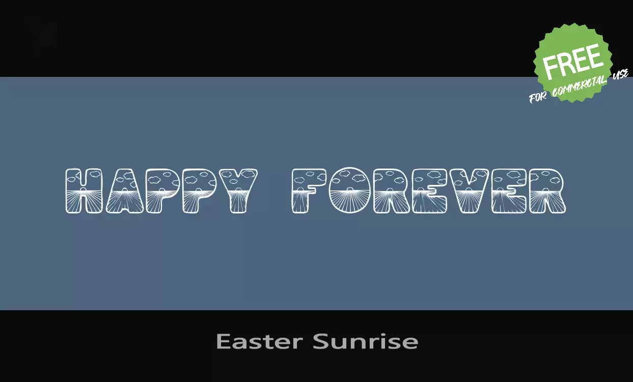 Font Sample of Easter-Sunrise