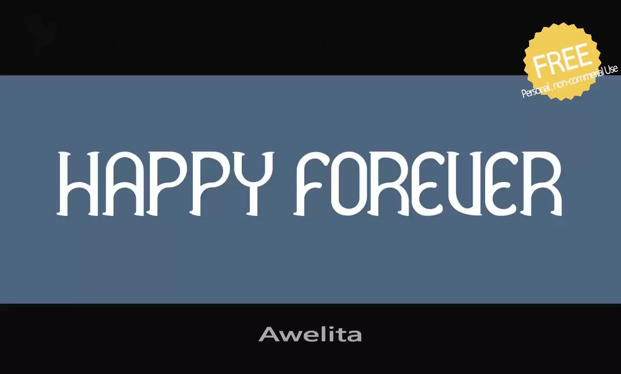 「Awelita」字体效果图
