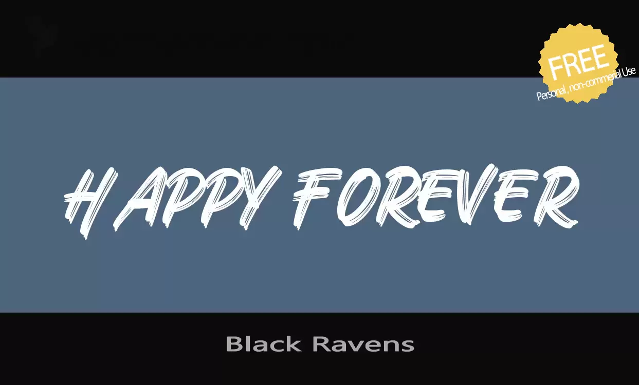 「Black-Ravens」字体效果图