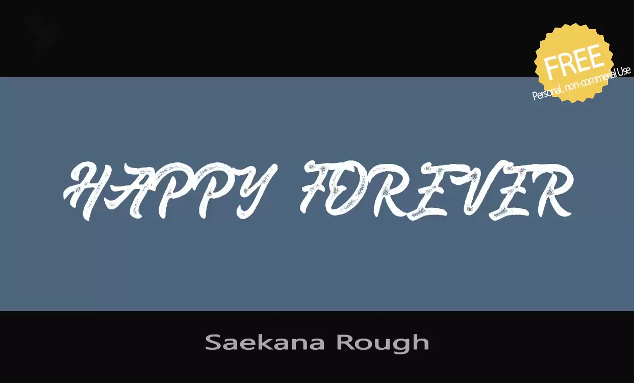 Font Sample of Saekana-Rough