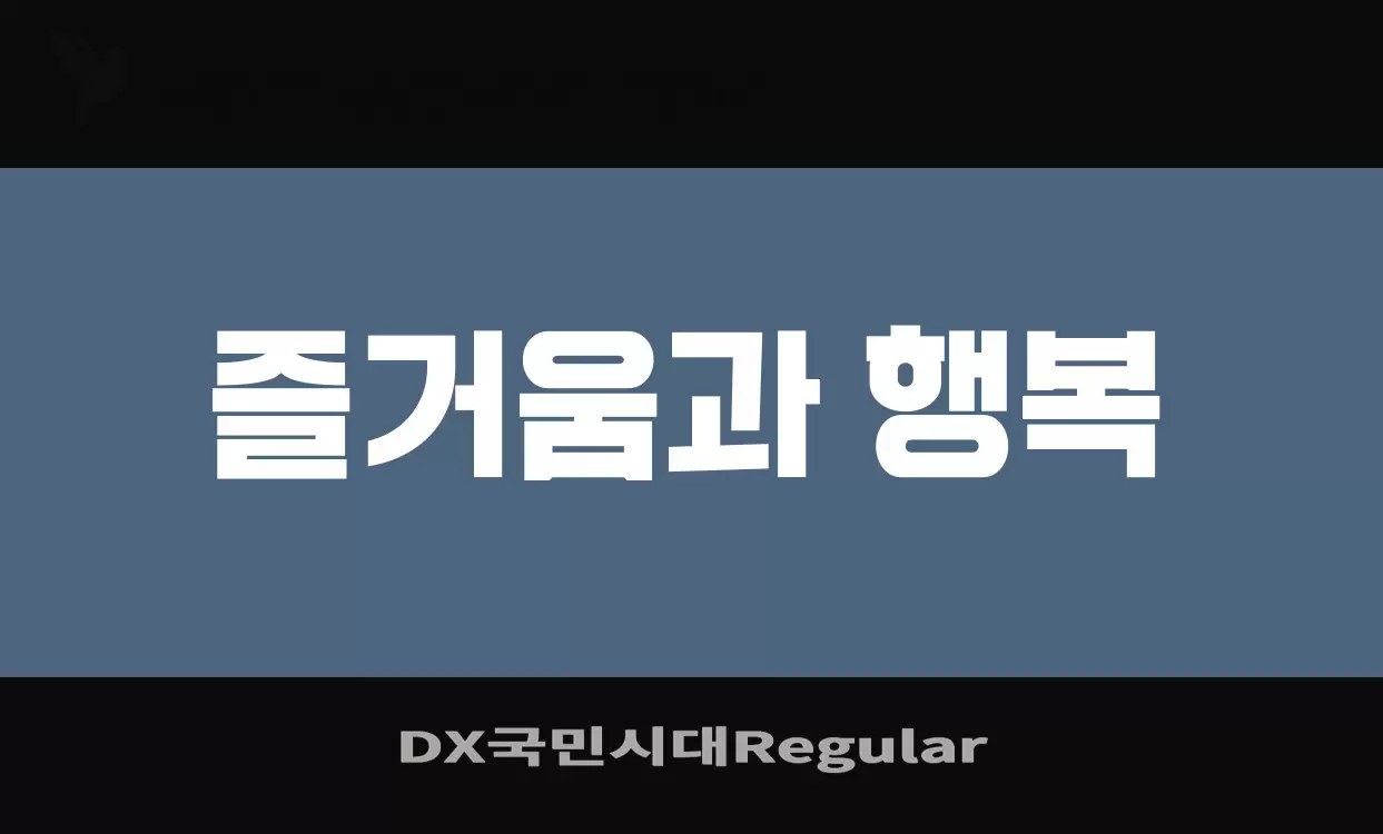 「DX국민시대Regular」字体效果图