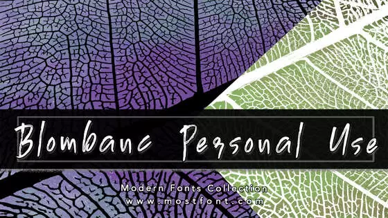 「Blombanc-Personal-Use」字体排版图片