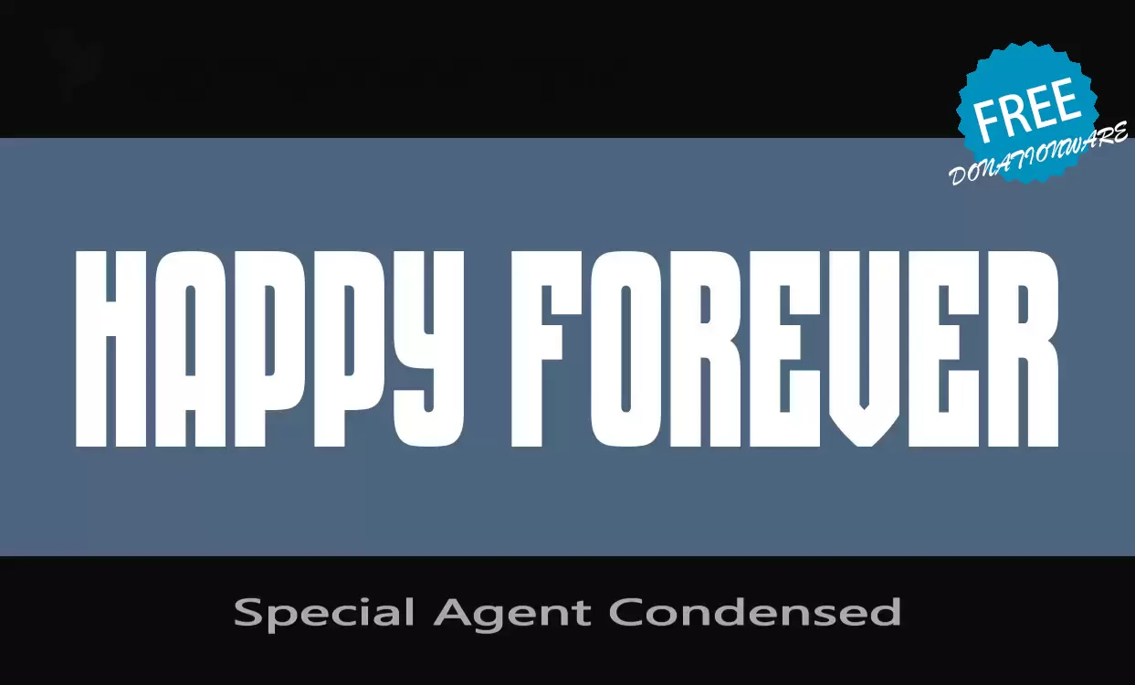 Font Sample of Special-Agent-Condensed