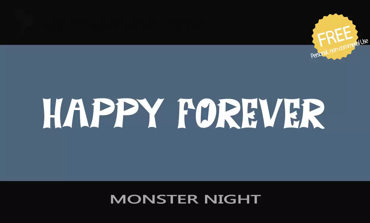 「MONSTER-NIGHT」字体效果图