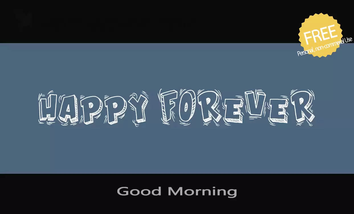 Font Sample of Good-Morning