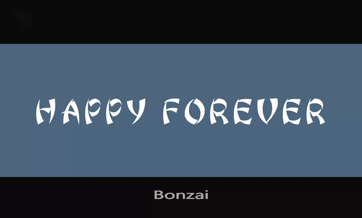 「Bonzai」字体效果图