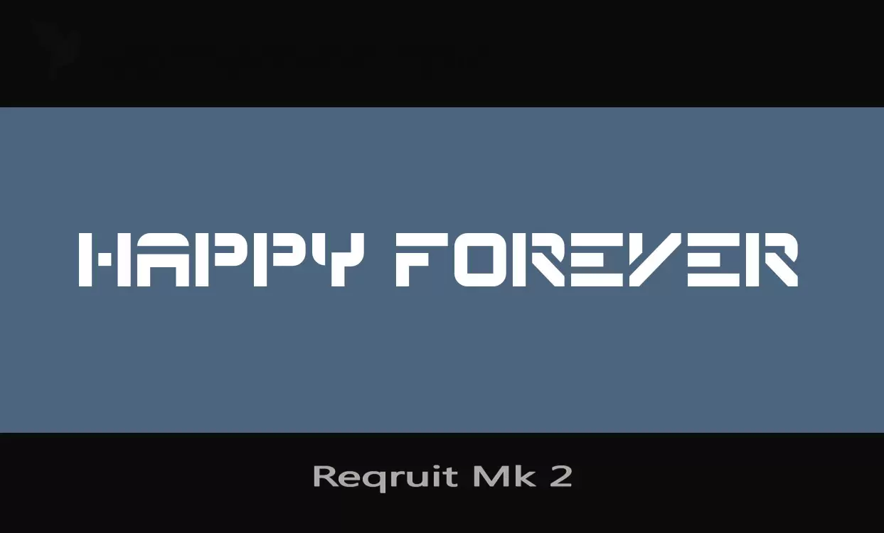 Font Sample of Reqruit-Mk-2