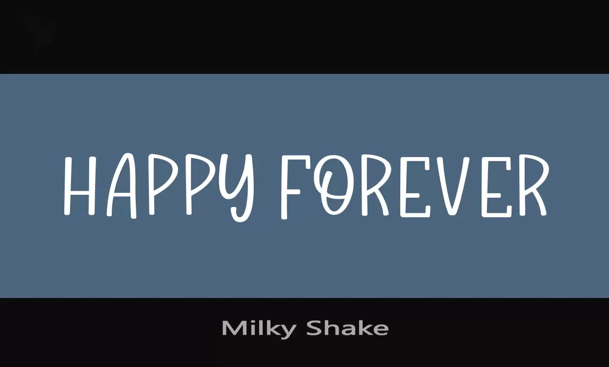 「Milky-Shake」字体效果图