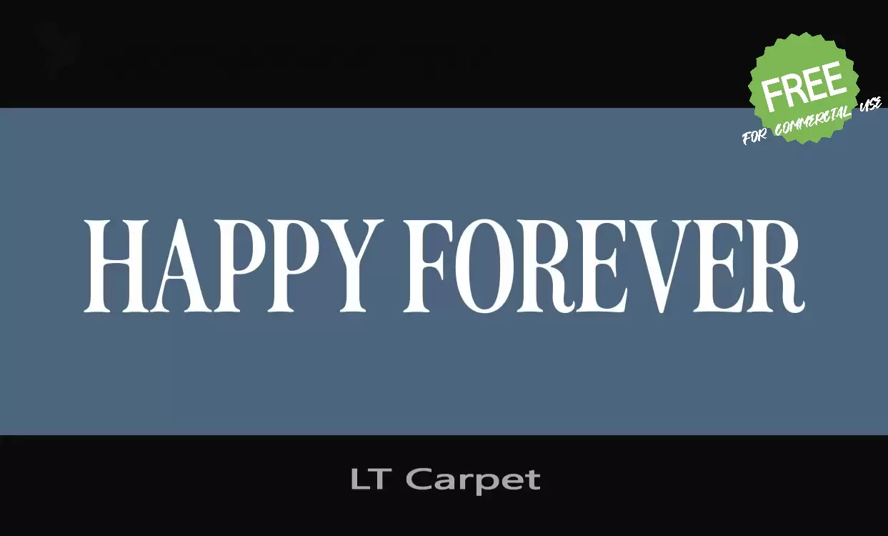 Font Sample of LT-Carpet