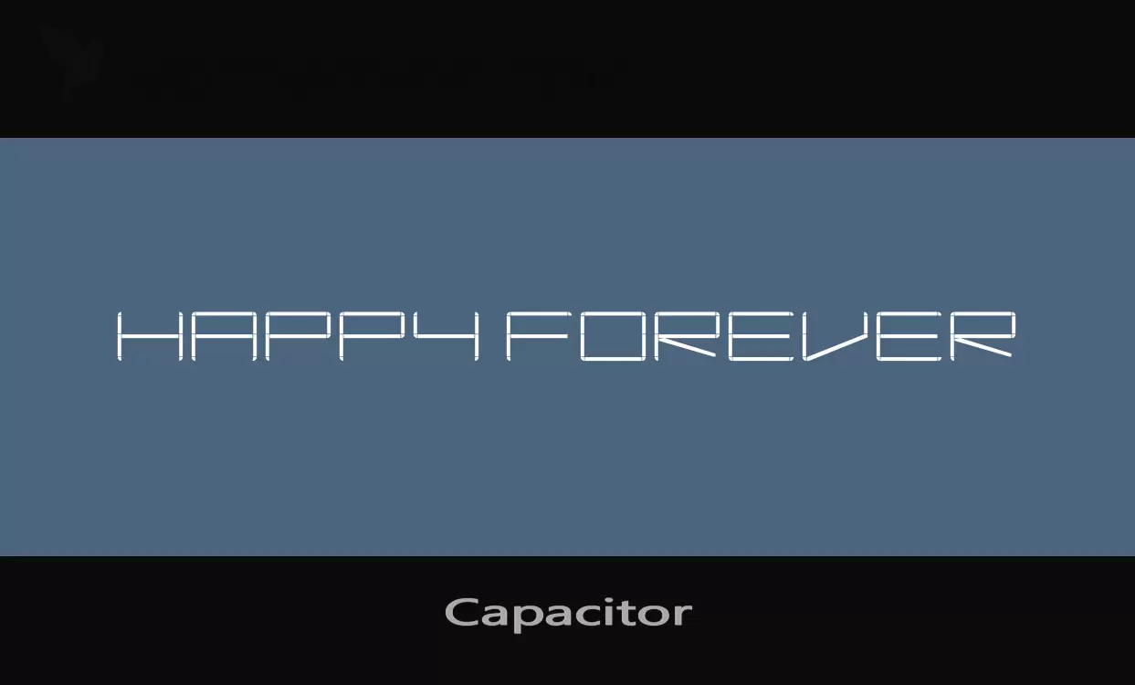 「Capacitor」字体效果图