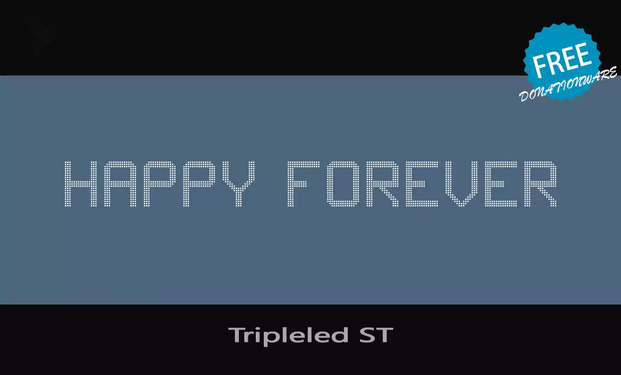 Font Sample of Tripleled-ST