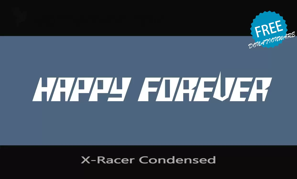 「X-Racer-Condensed」字体效果图