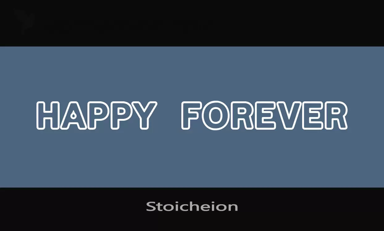 Font Sample of Stoicheion