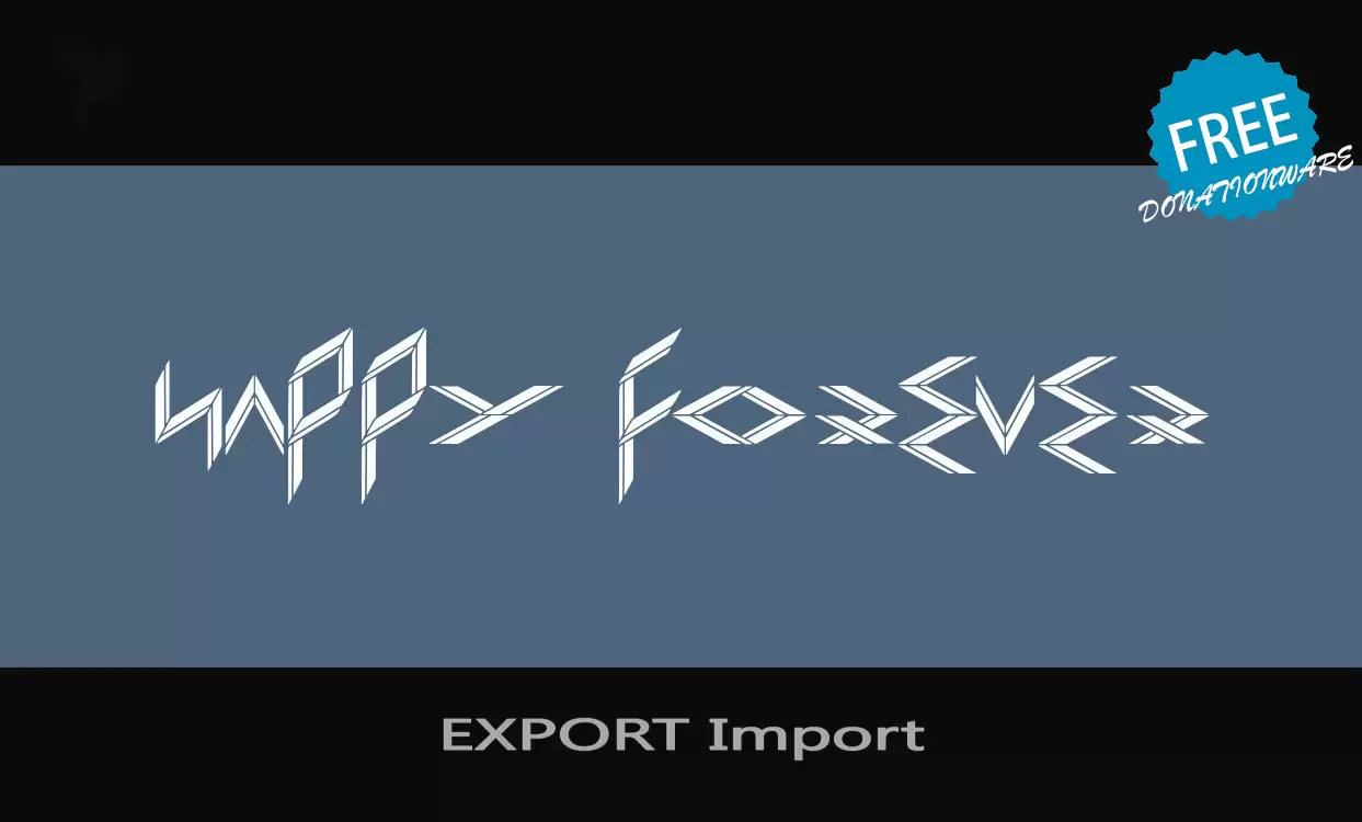 Font Sample of EXPORT-Import
