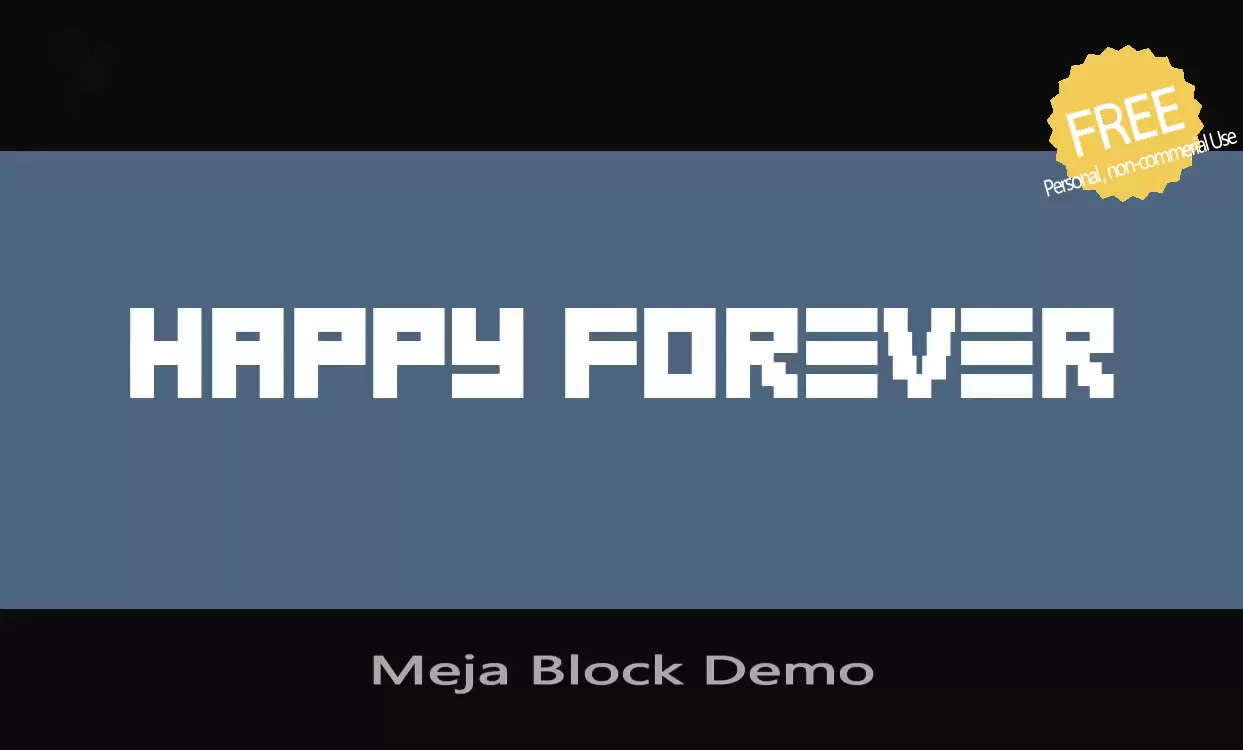 「Meja-Block-Demo」字体效果图