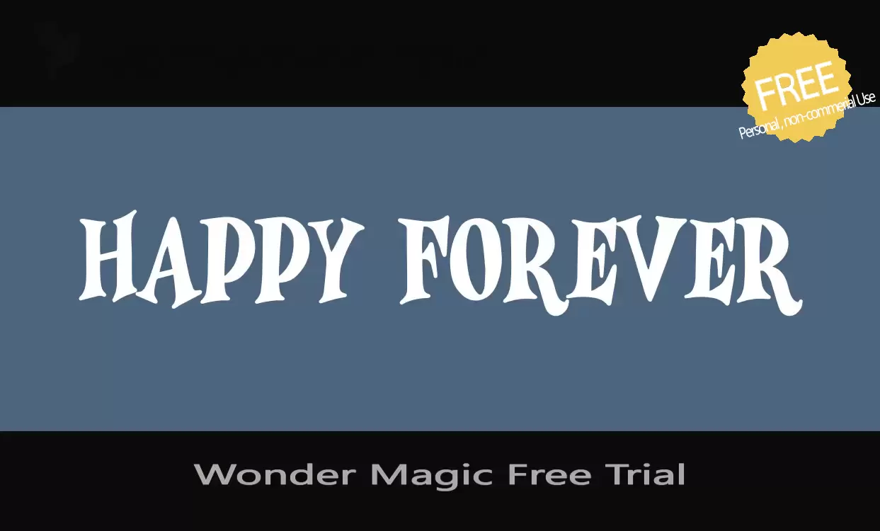 「Wonder-Magic-Free-Trial」字体效果图