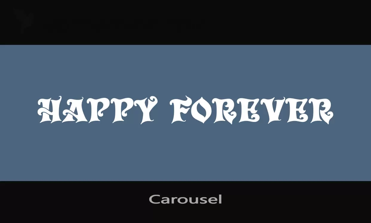 「Carousel」字体效果图