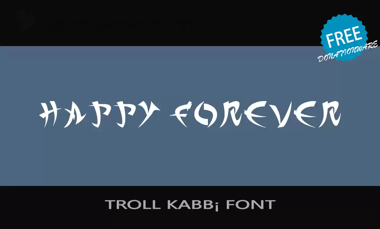 「TROLL-KABB¡-FONT」字体效果图