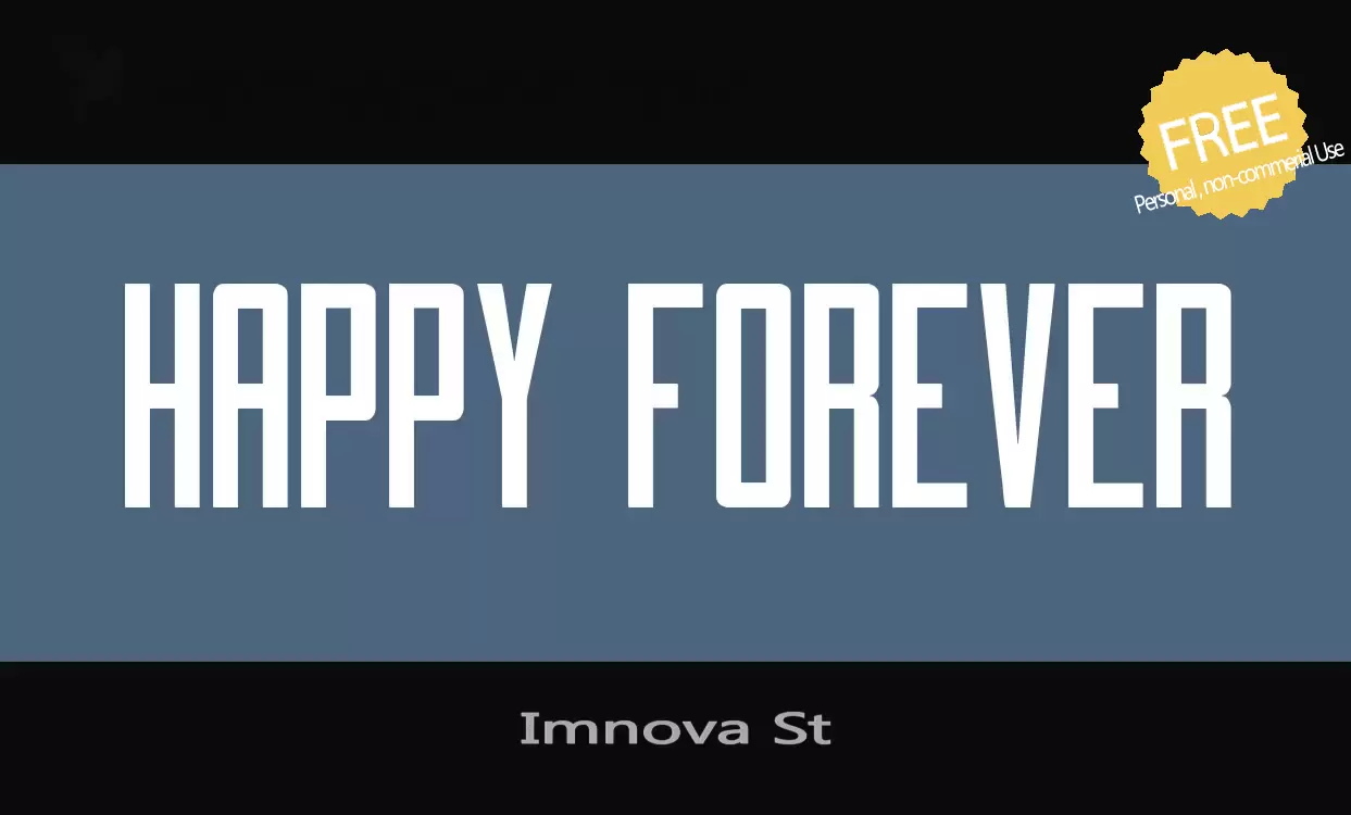 「Imnova-St」字体效果图