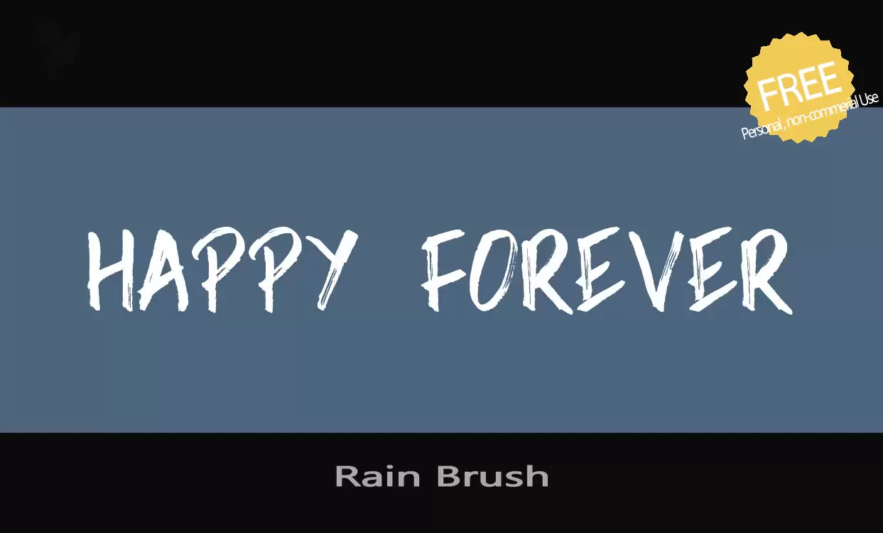 「Rain-Brush」字体效果图