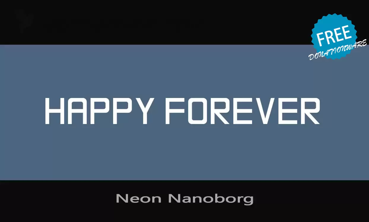 「Neon-Nanoborg」字体效果图