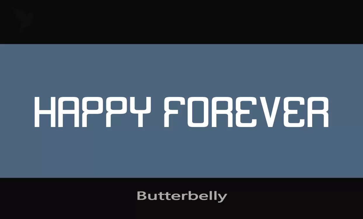 「Butterbelly」字体效果图