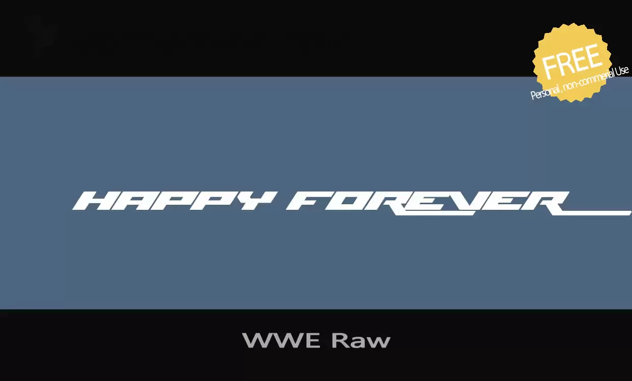 「WWE-Raw」字体效果图