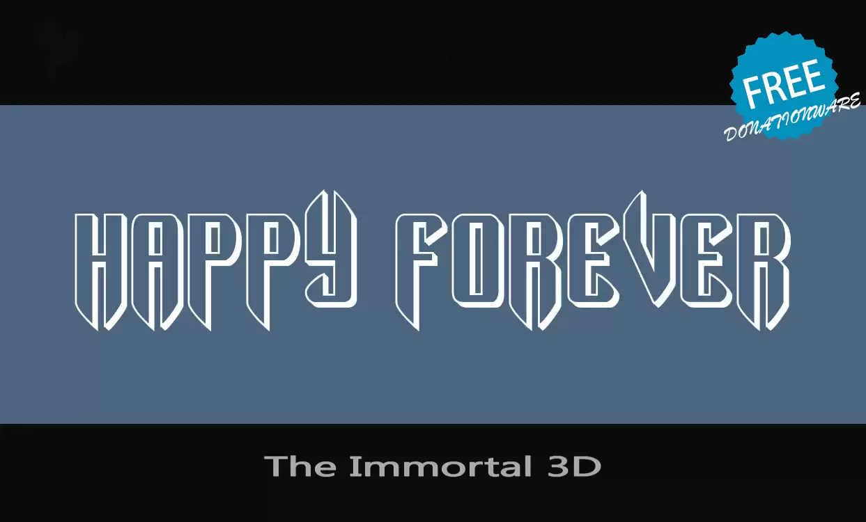「The-Immortal-3D」字体效果图