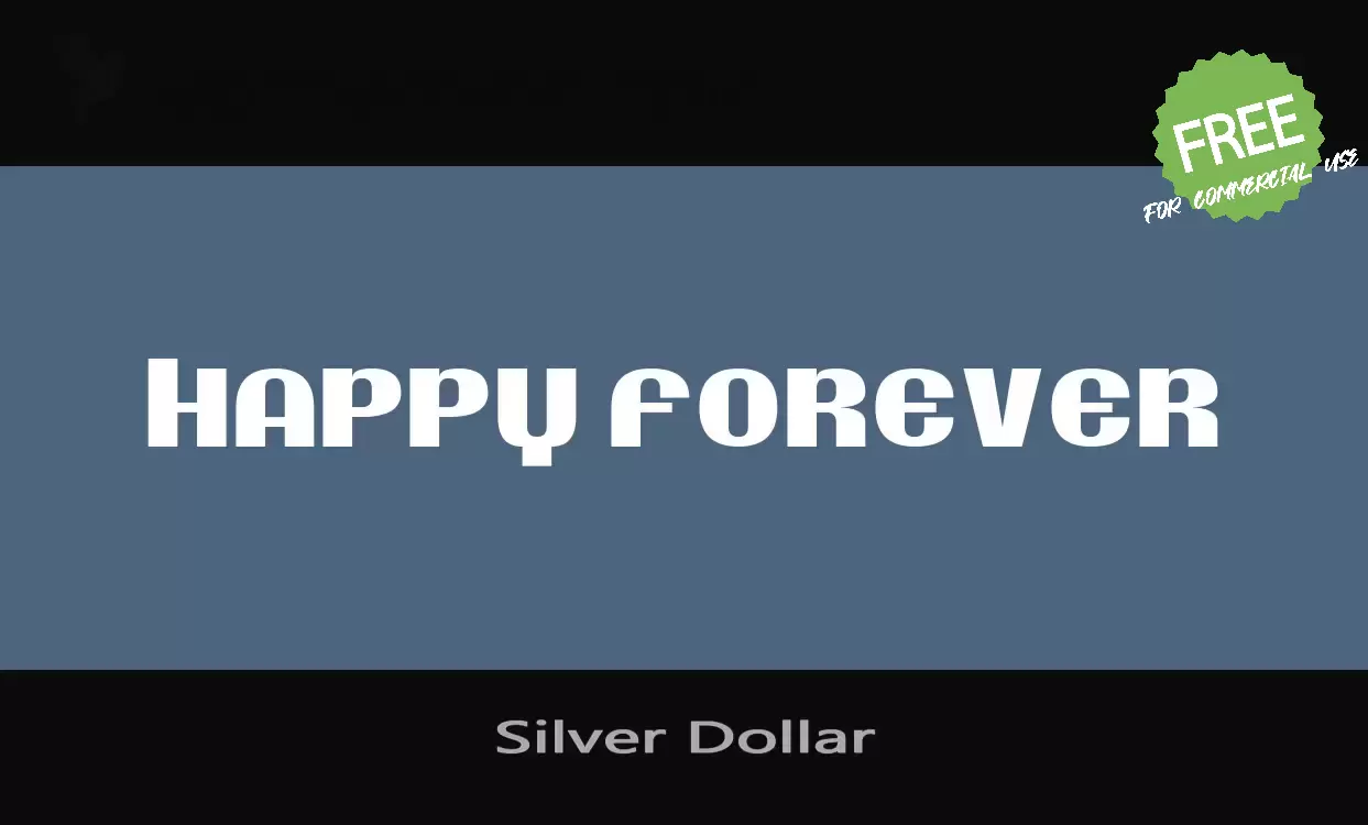 「Silver-Dollar」字体效果图