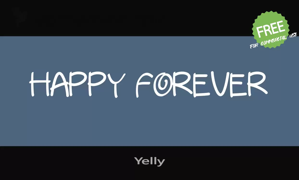 「Yelly」字体效果图