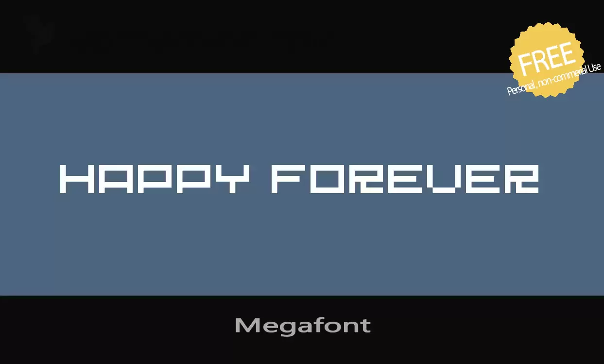 Font Sample of Megafont