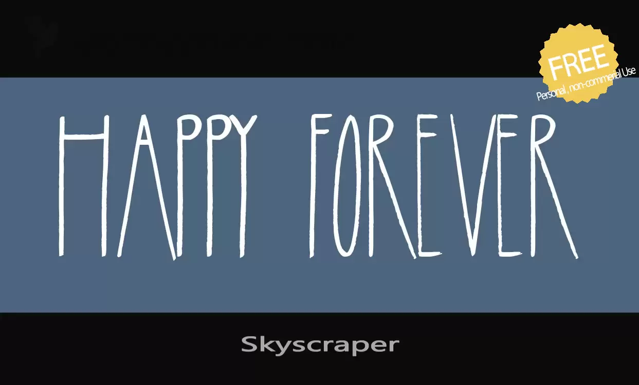 Font Sample of Skyscraper