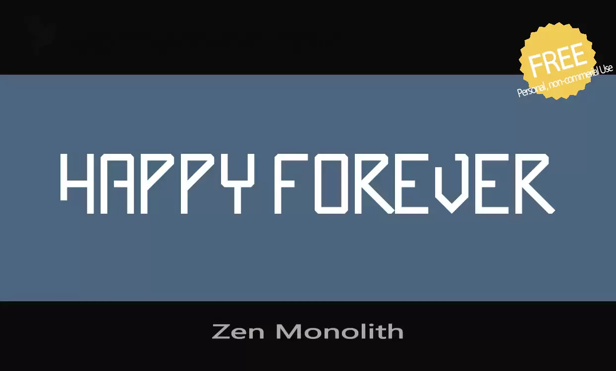 Sample of Zen-Monolith