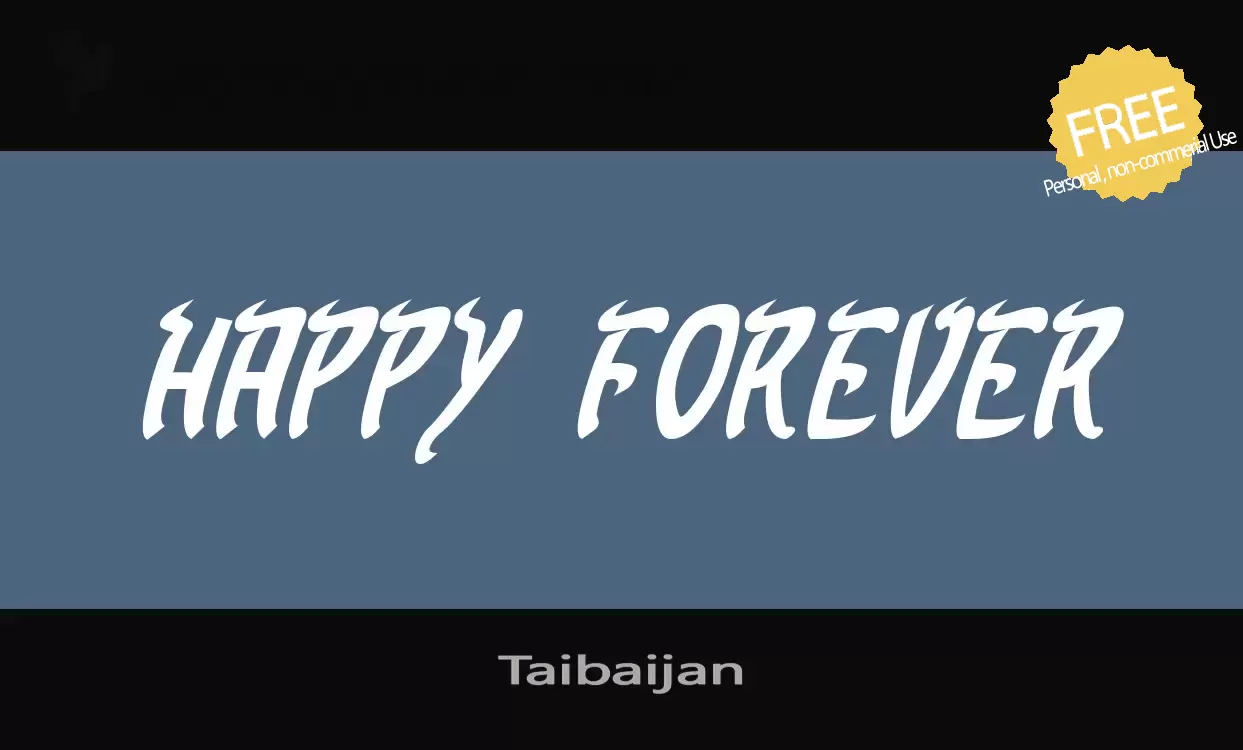 「Taibaijan」字体效果图