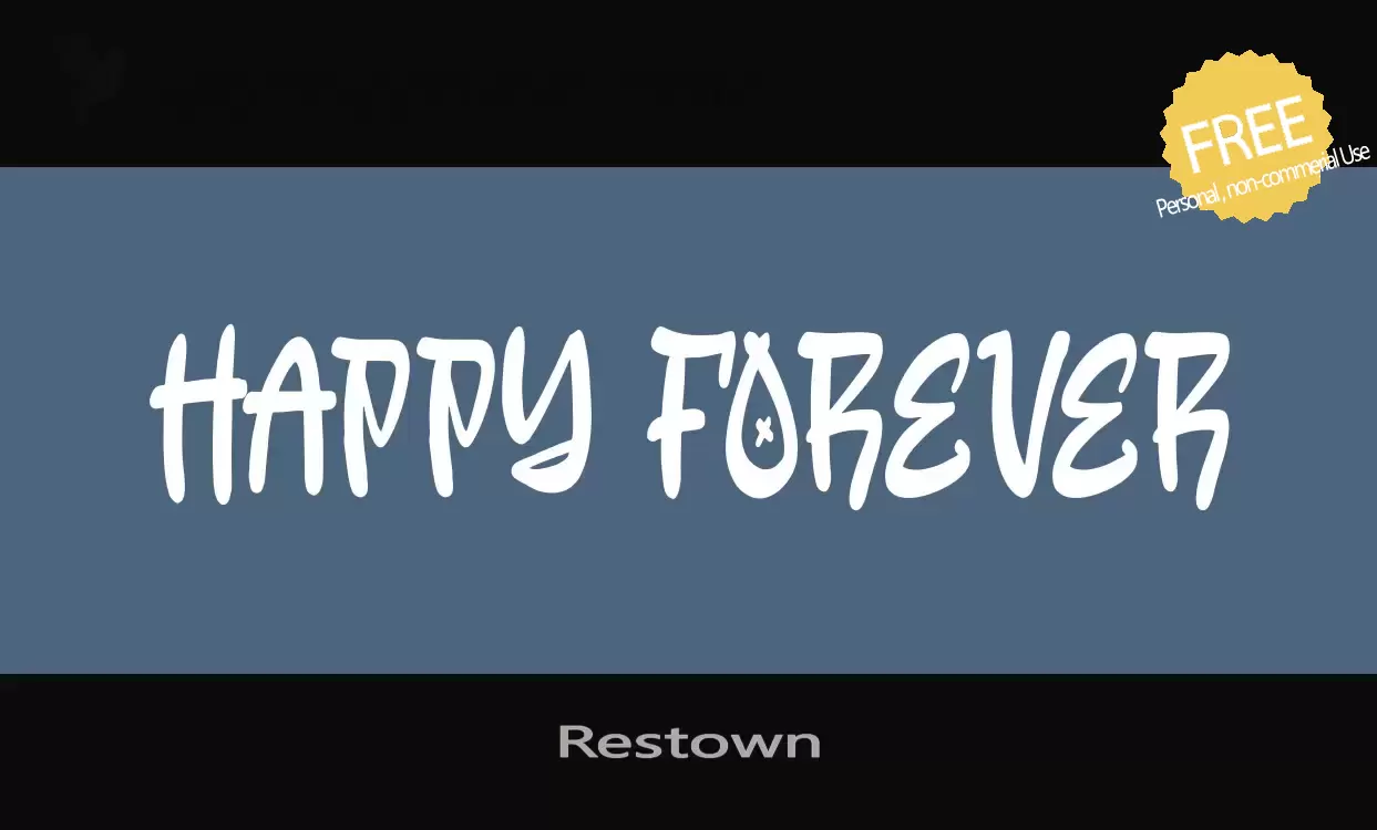 「Restown」字体效果图