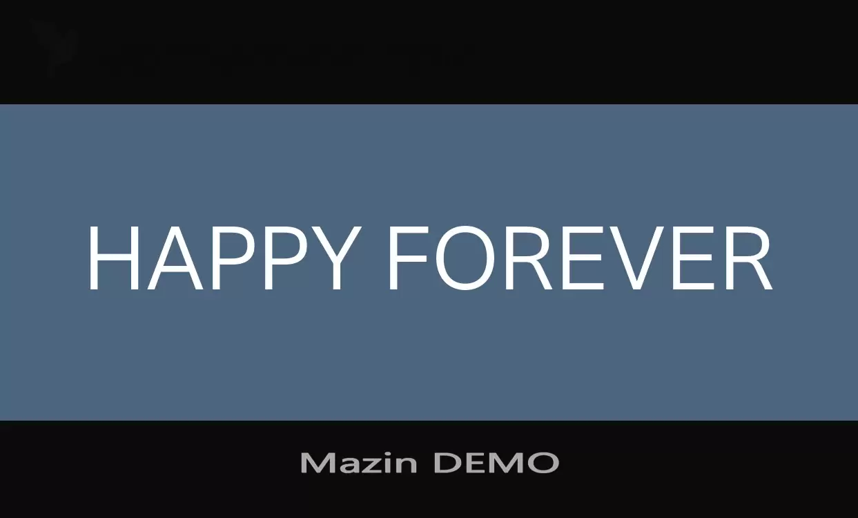 Font Sample of Mazin-DEMO