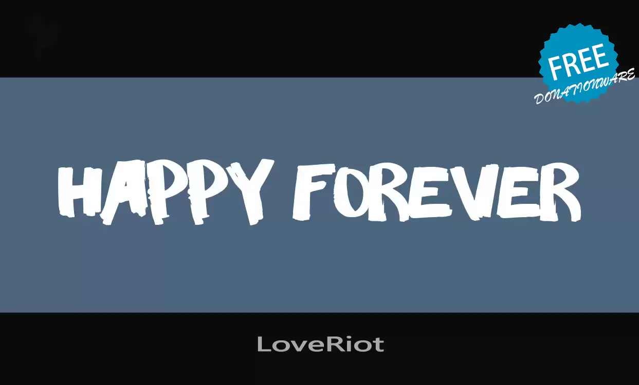 「LoveRiot」字体效果图