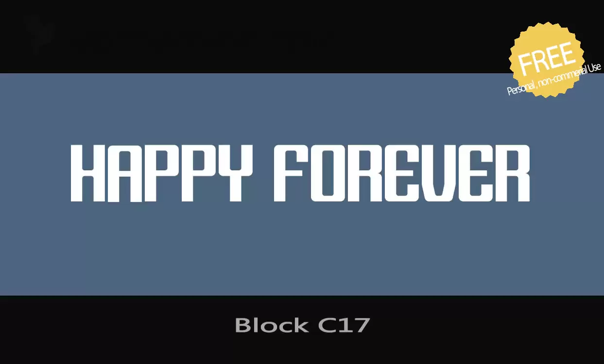 「Block-C17」字体效果图