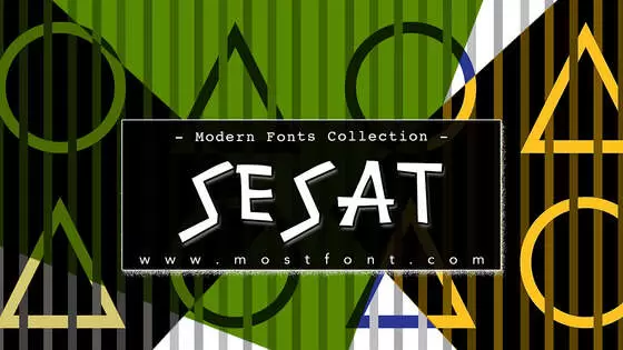「SESAT」字体排版图片