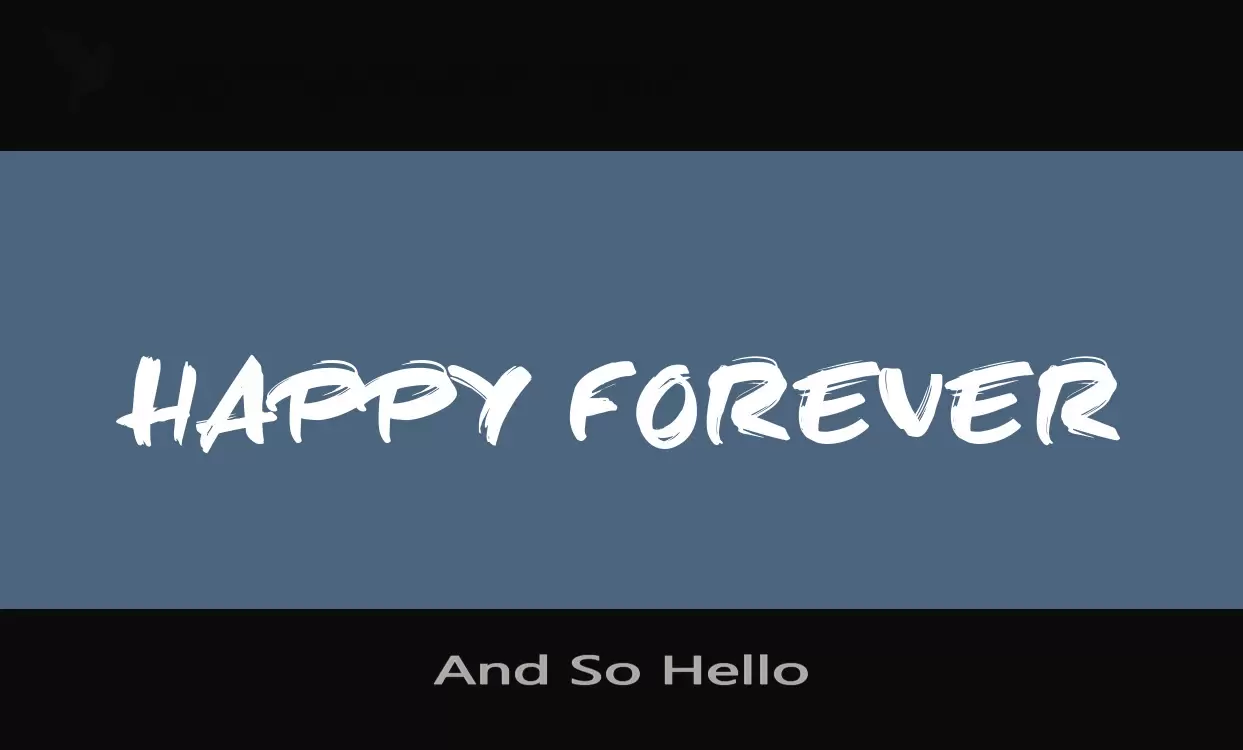 「And-So-Hello」字体效果图