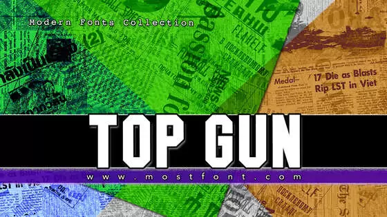 「TOP-GUN」字体排版图片