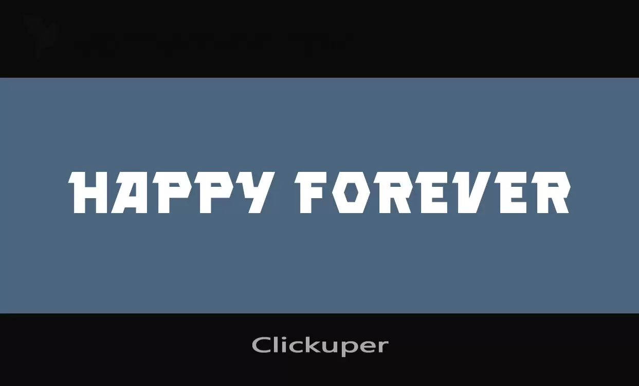 「Clickuper」字体效果图