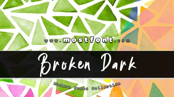 Typographic Design of Broken-Dark