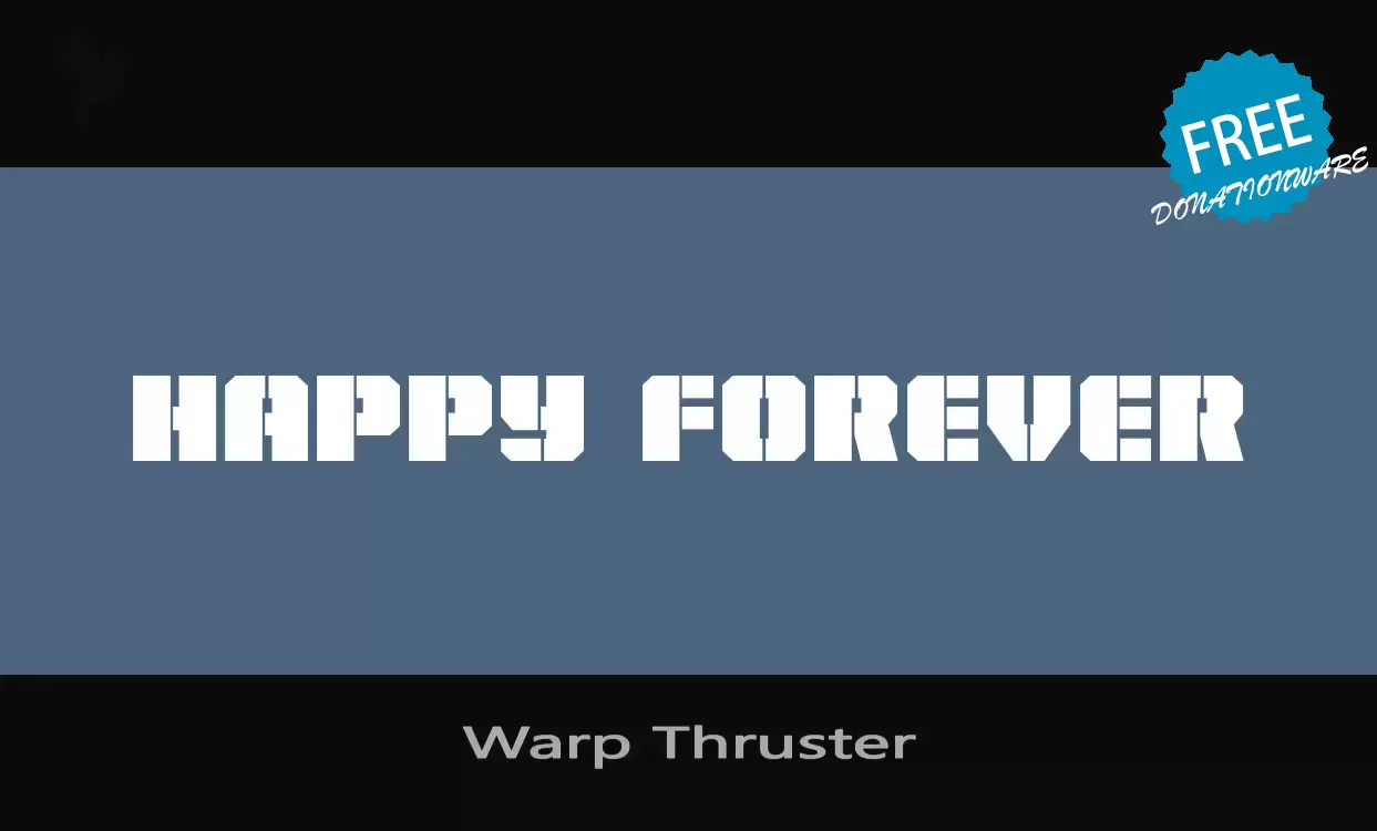 「Warp-Thruster」字体效果图