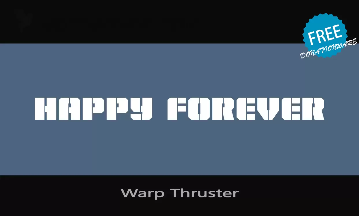 Font Sample of Warp-Thruster