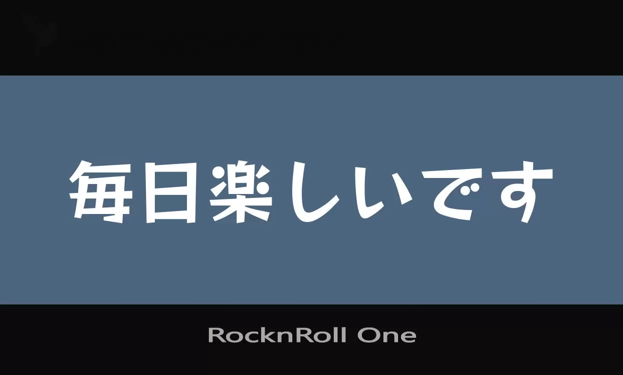 Font Sample of RocknRoll-One